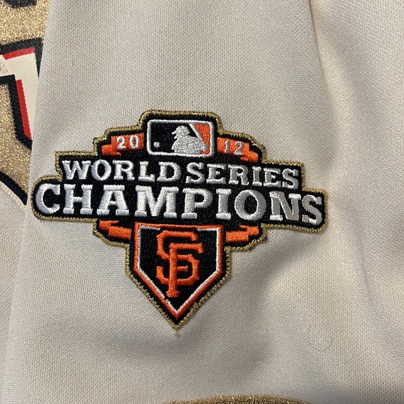 SF Giants Majestic XL Cream Baseball Jersey - Picture 4 of 6